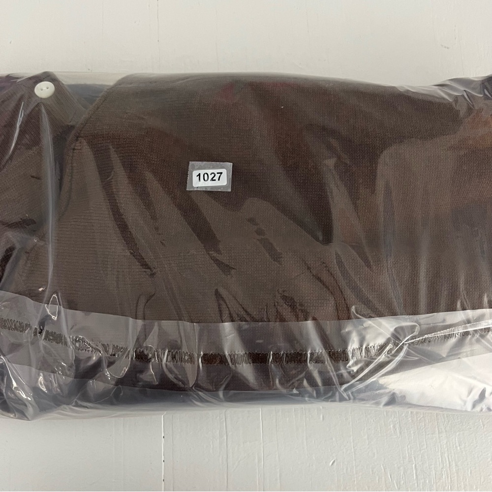 Naadam Textured Merino Wool Blend Long Sleeve Cargo Jumpsuit Chocolate Brown - Picture 5 of 5